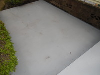 車庫の屋根ウレタン防水塗装